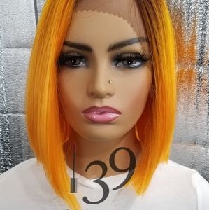 Human hair lace front bob wig